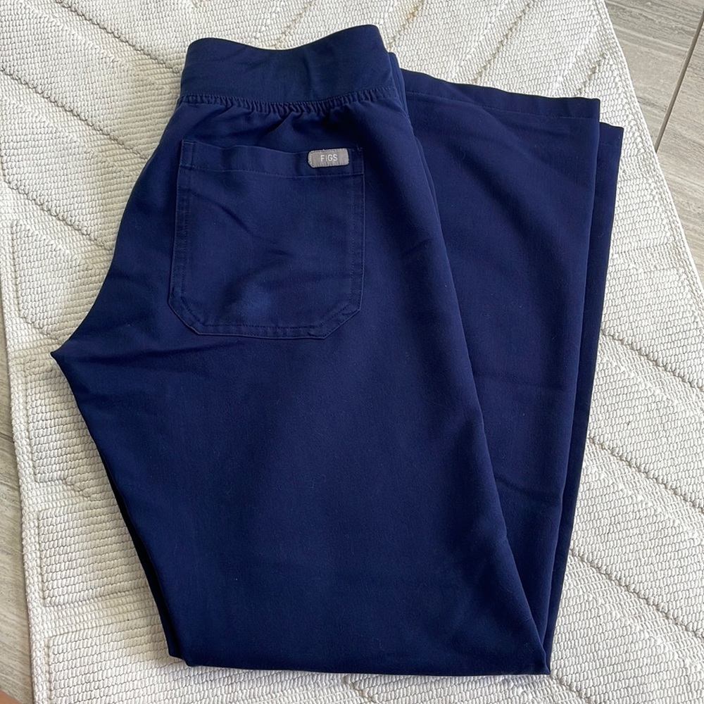 Navy figs scrub pants